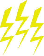 lighting bolt vector design illustration isolated on transparent background