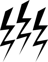 lighting bolt vector design illustration isolated on transparent background