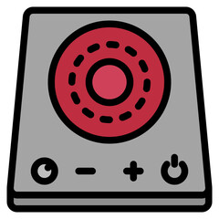 stove line icon