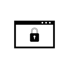 Web security icons. Website security shield protection icon symbol
