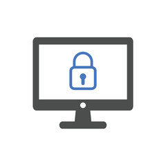 Web security icons. Website security shield protection icon symbol
