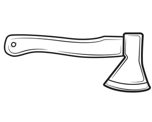 Fototapeta premium Axe illustration isolated on white background. Repair tool. Vector illustration