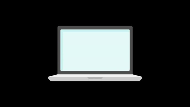 Animated icon of a laptop.