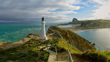 Castle Point Lighthouse, Wairarapa east coast, north island, Aotearoa / New Zealand.