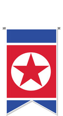 North Korea flag in soccer pennant.