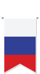 Russia flag in soccer pennant.