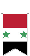 Syria flag in soccer pennant.