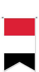Yemen flag in soccer pennant.