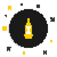 Obraz premium Line Syringe icon isolated on white background. Syringe for vaccine, vaccination, injection, flu shot. Medical equipment. Colorful outline concept. Vector