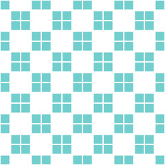 Squares blue checkered retro seamless pattern.