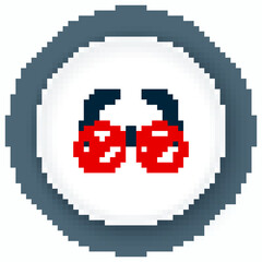 Line Glasses icon isolated on white background. Eyeglass frame symbol. Colorful outline concept. Vector