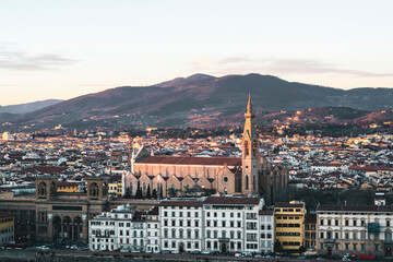 Fototapeta na wymiar Florence city architectural beauty touristic destination of italy