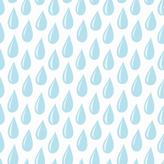Light blue drops seamless pattern
