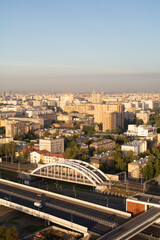 MOSCOW, Russia - AUGUST 16, 2022 : view from the Izmailovo Beta hotel on the North-Eastern chord....