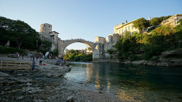 Mostar river and bridge © HauLar