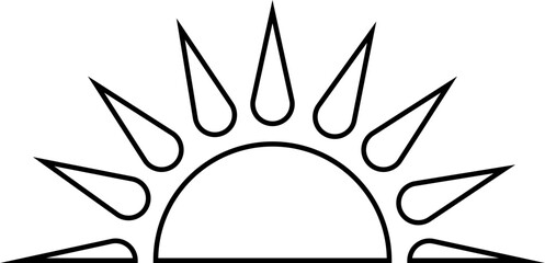 sunrise vector design illustrated isolated on transparent illustration 