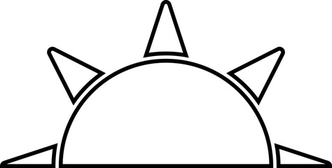 sunrise vector design illustrated isolated on transparent illustration 