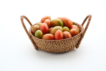 Fresh cherry tomatoes, close up