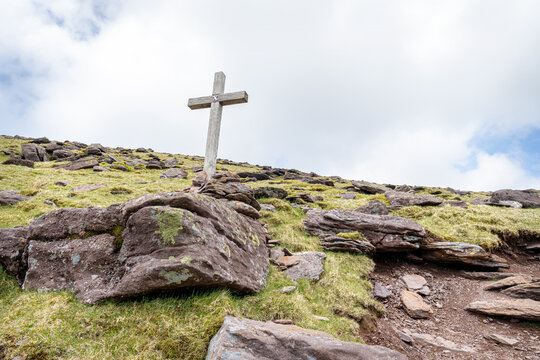 The Eleventh Cross On The West Side Pilgrim's Trail Up Mount Brandon In County Kerry, Ireland