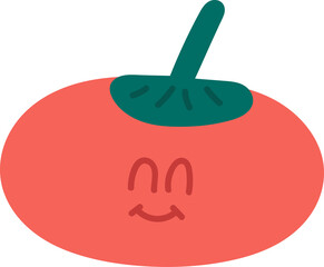 Tomato cartoon doodle illustration.