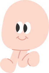 Cute cartoon hand drawn illustration.