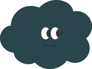 Cute cartoon cloud illustration.