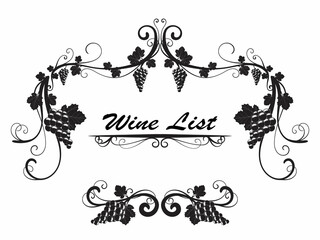 wine list frame
