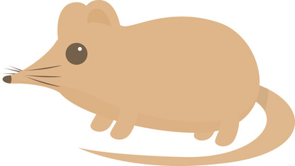 Shrew creature icon cartoon vector. Domestic mammal. Asia wild