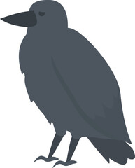 Cute raven icon cartoon vector. Bird crow. Fly symbol