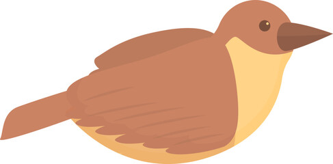 Sky bird icon cartoon vector. Tree sparrow. Cute flying