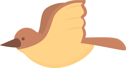 Speed fly sparrow icon cartoon vector. Tree bird. Cute bird