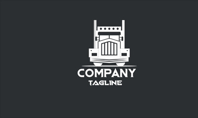 minimal truck logo design template