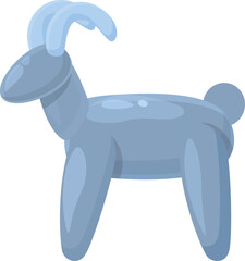 Balloon goat icon cartoon vector. Air toy. Art shape