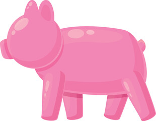 Pig balloon icon cartoon vector. Air toy. Funny shape