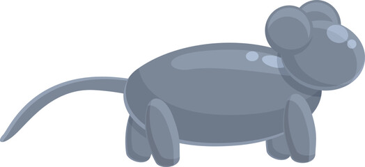 Balloon mouse icon cartoon vector. Animal toy. Air art