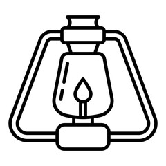 Obraz premium lantern icon with small flame
