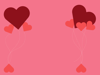 Fototapeta na wymiar Vector illustration of a heart or love balloon icon. suitable as a template, logo, or business card
