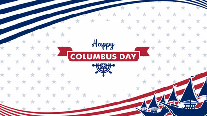 columbus day background for presentation color white