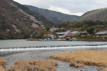 river (hozu-gawa) in kyoto (japan)