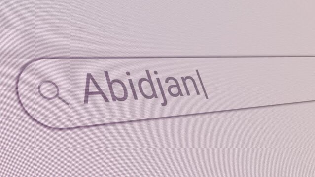 Search Bar Abidjan 
Close Up Single Line Typing Text Box Layout Web Database Browser Engine Concept