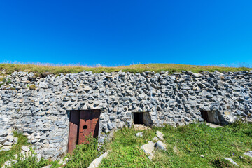 Fortress or bunker of the second world war, Trekking footpath to the Mountain Peak of Osternig or...