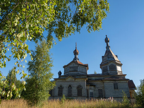 Orthodox Church of the Icon of the Mother of God "Joy of All Who Sorrow" in the village of Orusyarvi, in the Pitkyaranta region of Karelia, northwest Russia