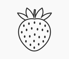 Strawberry fruit line icon.