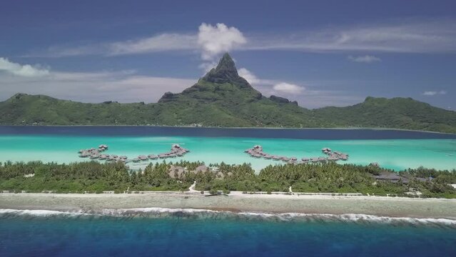 Aerial view of Bora bora, French Polynesia