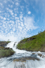 waterfall in the mountains, June 26 2022