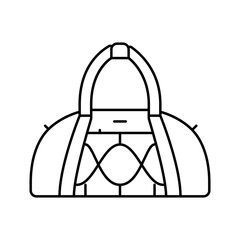 handle bag woman line icon vector illustration