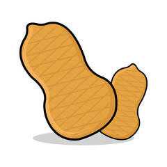 peanut vector illustration on white background