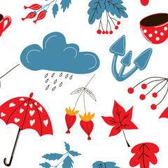 Autumn seamless pattern.