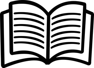 open book Vector, solid illustration, and a pictogram of a book on a white background