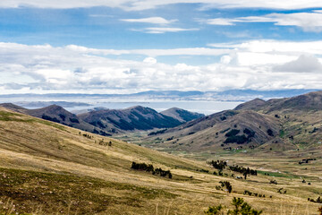Landscape of Bolivia. Nature of Altiplano, South America
